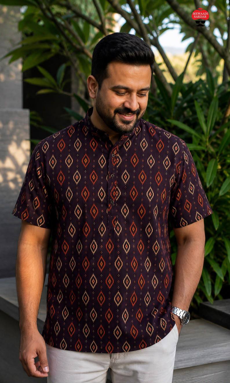 Casual Cotton Printed Half Sleeve Shirt