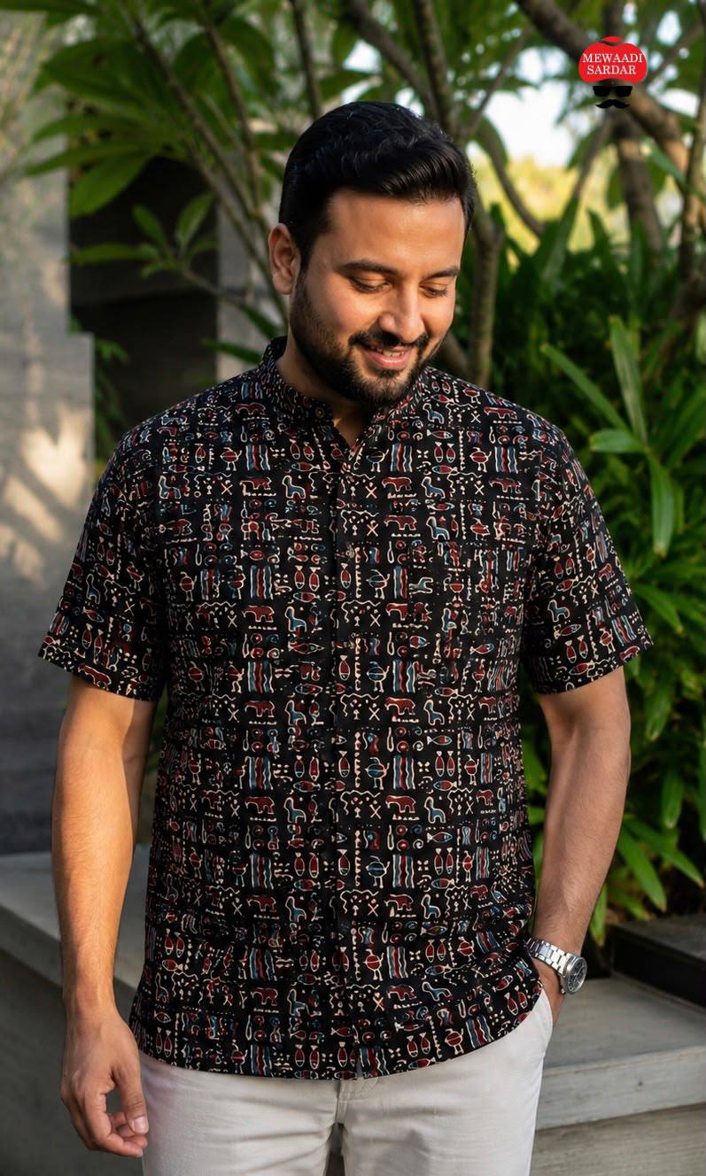 Casual Cotton Printed Half Sleeve Shirt