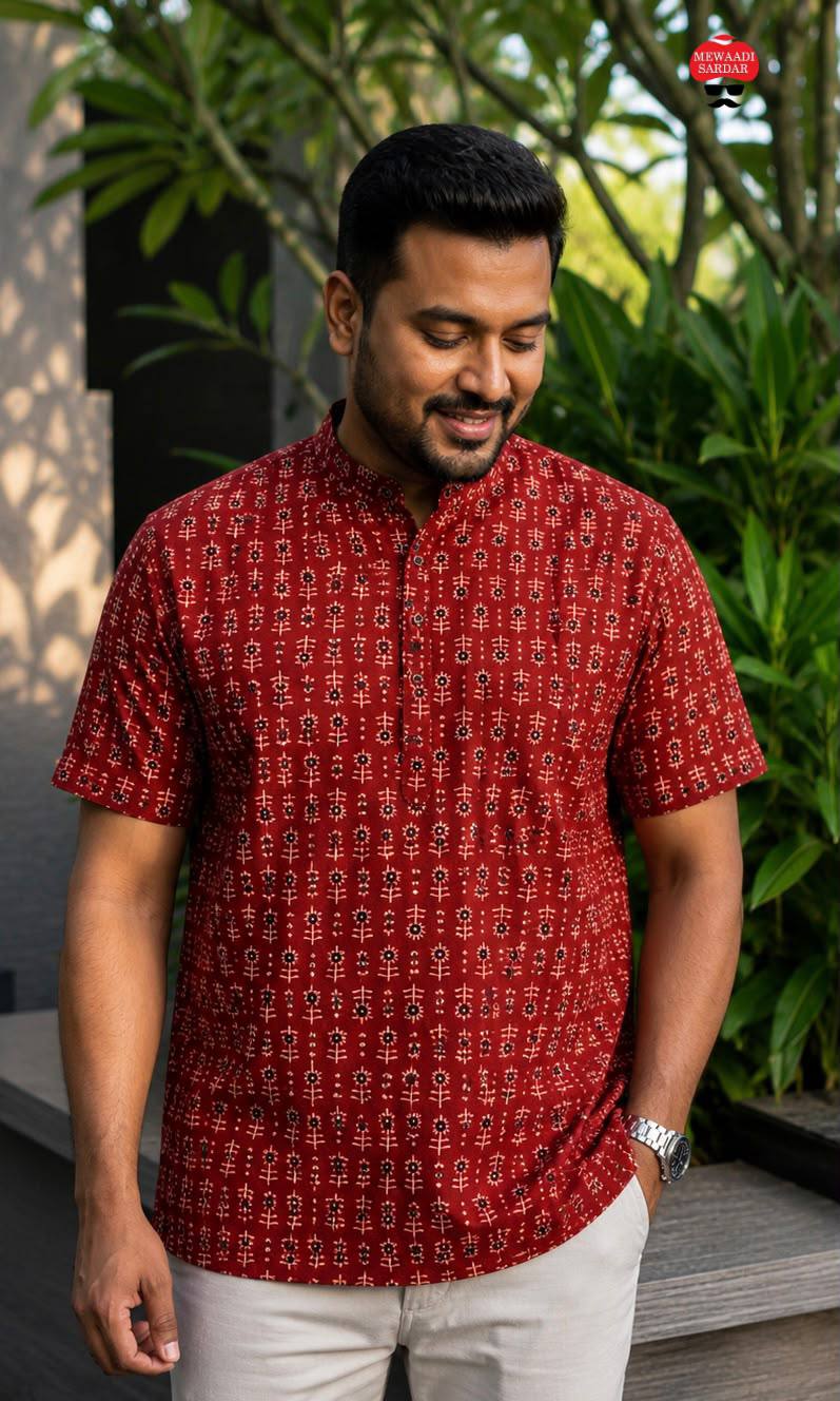 Casual Cotton Printed Half Sleeve Shirt