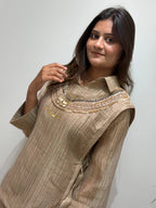 Ethnic Salsa Silk Handwork Designer Co-ord Set