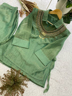Ethnic Salsa Silk Handwork Designer Co-ord Set