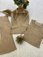 Ethnic Salsa Silk Handwork Designer Co-ord Set