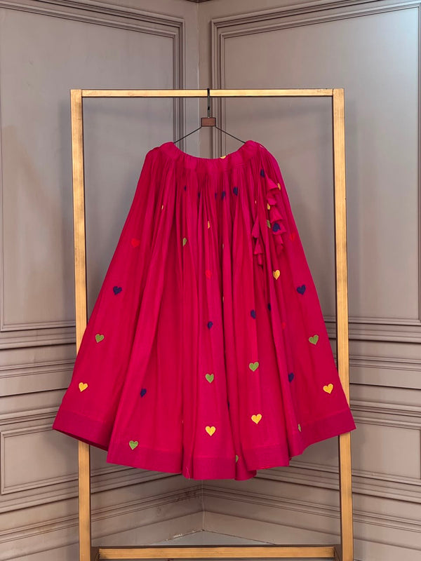 Cora Cotton Heart Embriodery lehenga collection