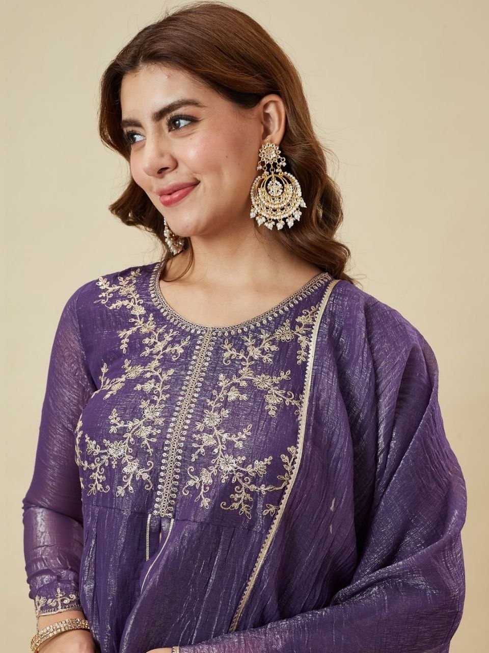Party Wear Silk Embriodery Palazzo Set