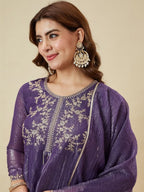 Party Wear Silk Embriodery Palazzo Set