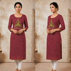 Bandhani Print Geogrette Kurti for Navratri in Plus SIze