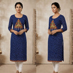 Bandhani Print Geogrette Kurti for Navratri in Plus SIze
