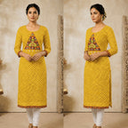 Bandhani Print Geogrette Kurti for Navratri in Plus SIze