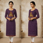 Bandhani Print Geogrette Kurti for Navratri in Plus SIze