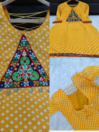 Bandhani Print Geogrette Kurti for Navratri in Plus SIze