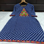 Bandhani Print Geogrette Kurti for Navratri in Plus SIze