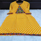 Bandhani Print Geogrette Kurti for Navratri in Plus SIze