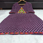 Bandhani Print Geogrette Kurti for Navratri in Plus SIze