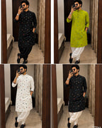 Men's Flex Cotton Kurta Dhoti Navratri Special Set