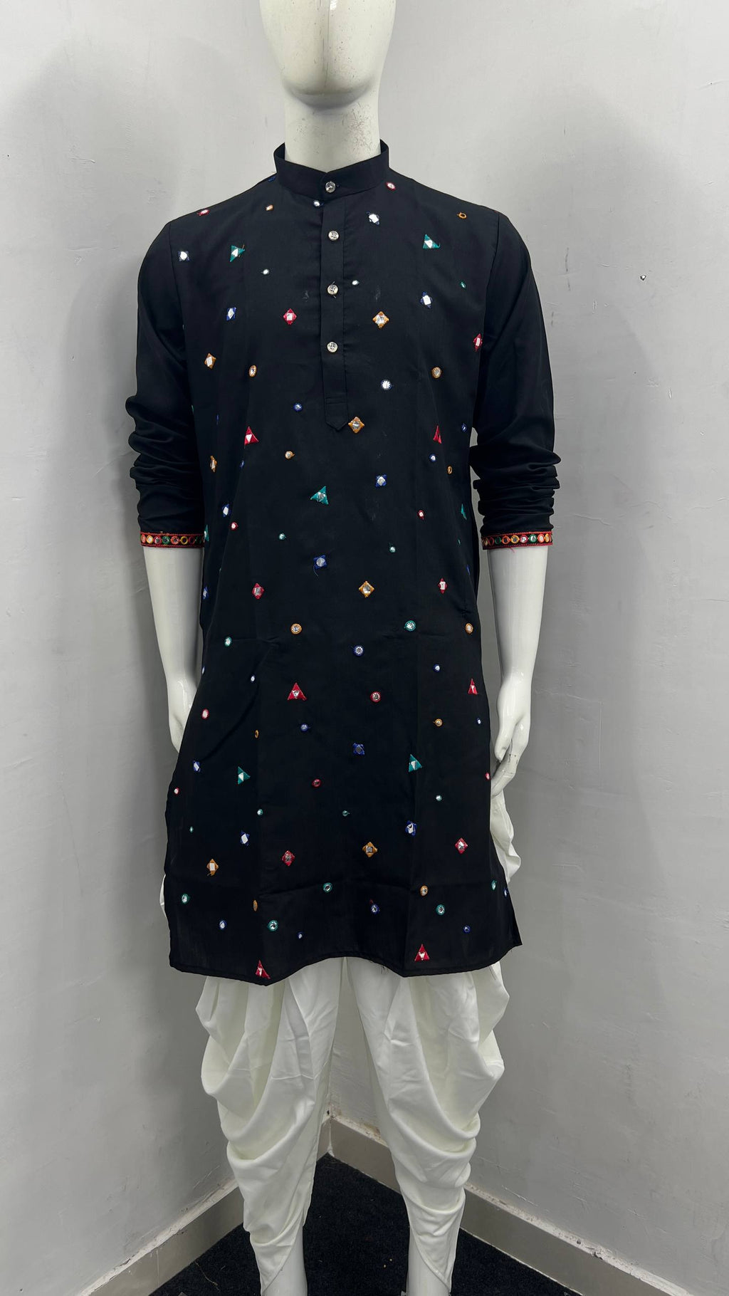 Men's Flex Cotton Kurta Dhoti Navratri Special Set