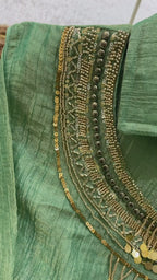 Ethnic Salsa Silk Handwork Designer Co-ord Set