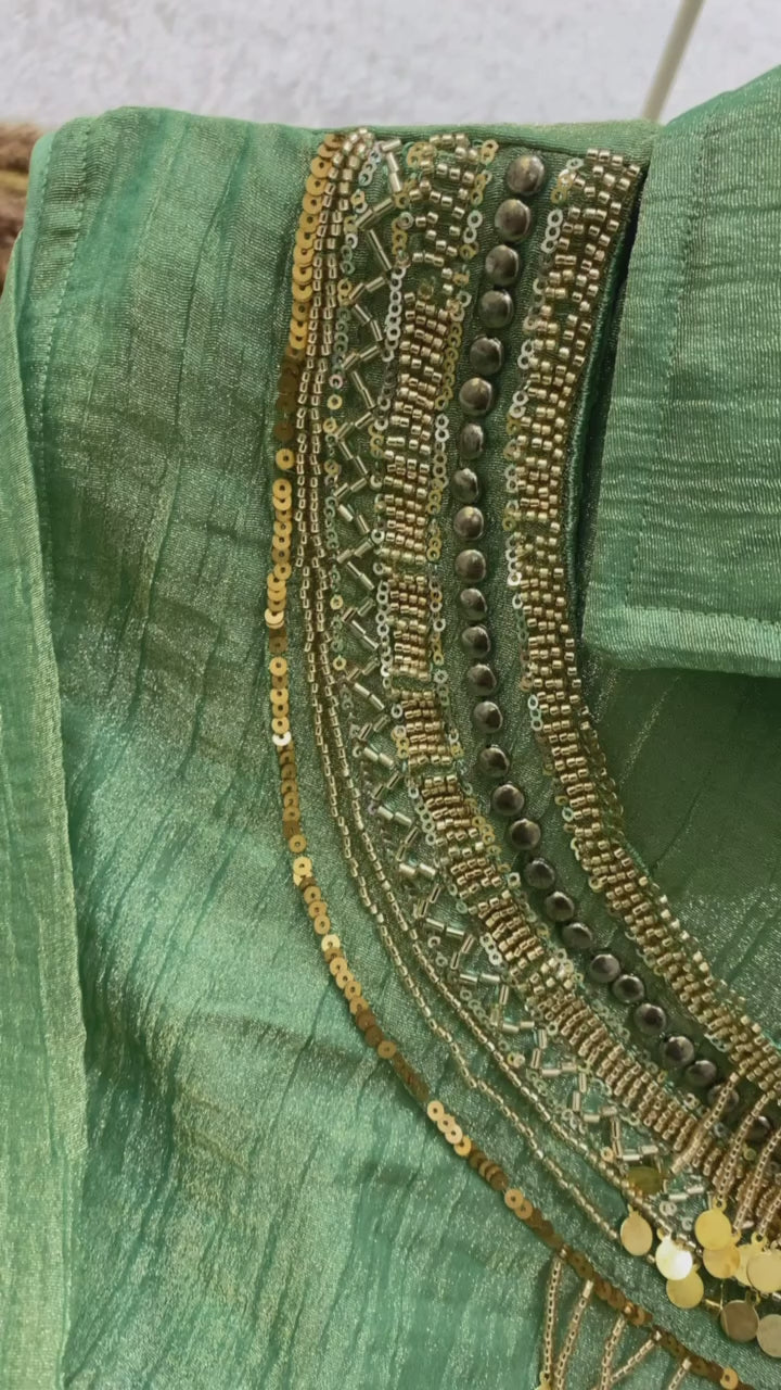 Ethnic Salsa Silk Handwork Designer Co-ord Set