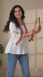 Festive Rayon Gamthi Work Top Collection