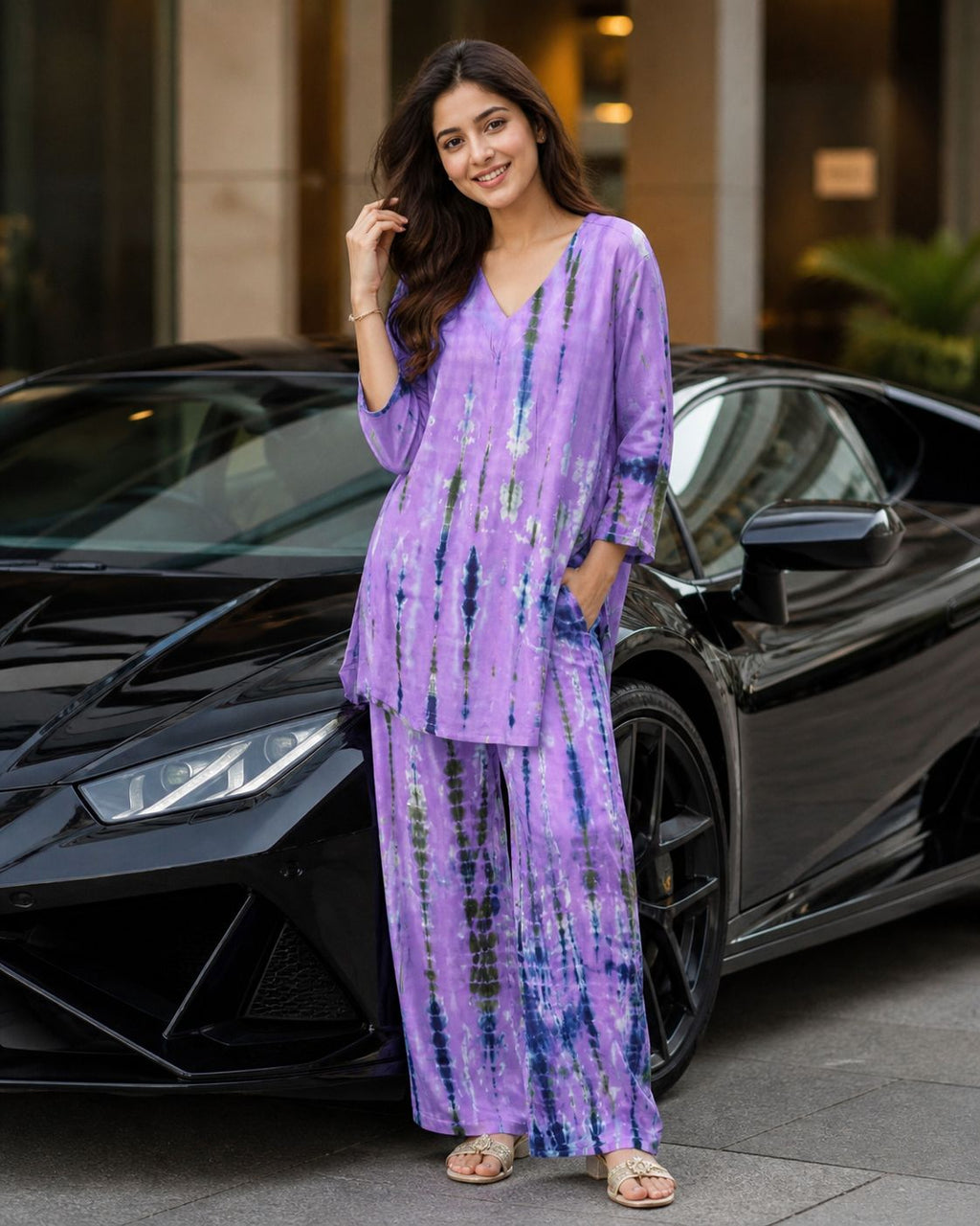Women’s Tye-Dye Jaipuri Slub Cotton Co-Ord Set