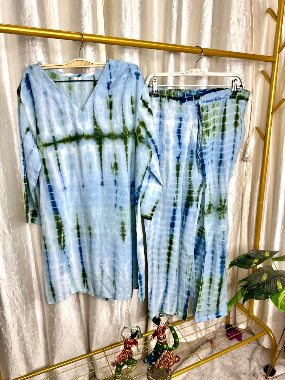 Women’s Tye-Dye Jaipuri Slub Cotton Co-Ord Set